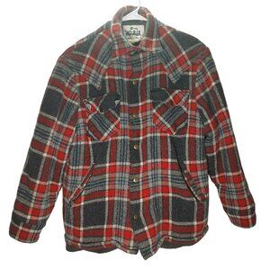 Woolrich Mens Plaid Heavy Jacket Large Button-Up Insulated Warm Vintage Shacket